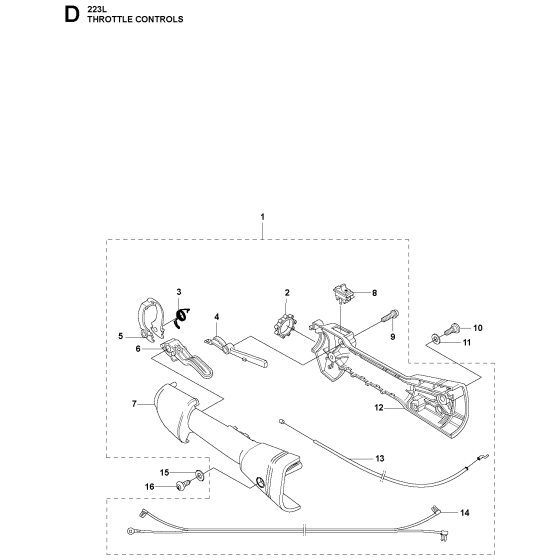 Throttle Controls for Husqvarna 223L