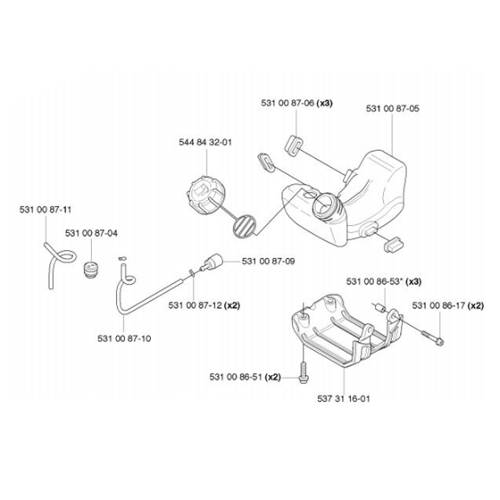 Fuel Tank for Husqvarna 224 L