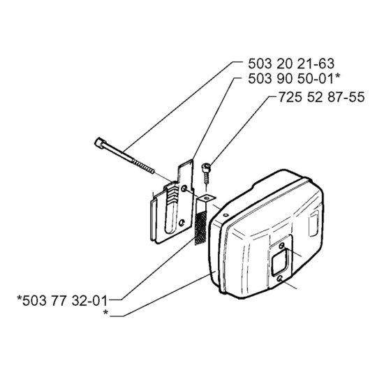 Muffler for Husqvarna Auger