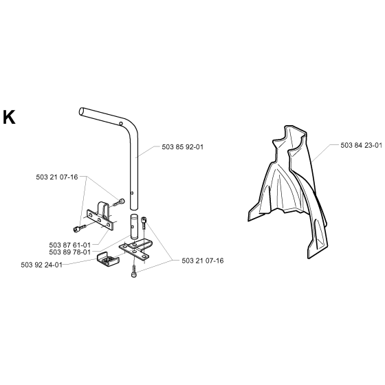 Handle Assembly for Husqvarna 225B