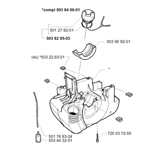 Crankcase for Husqvarna 225 E