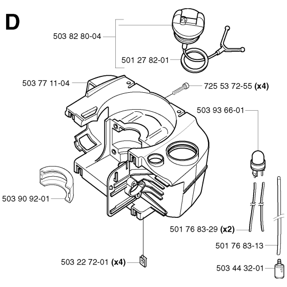 Crankcase Assembly for Husqvarna