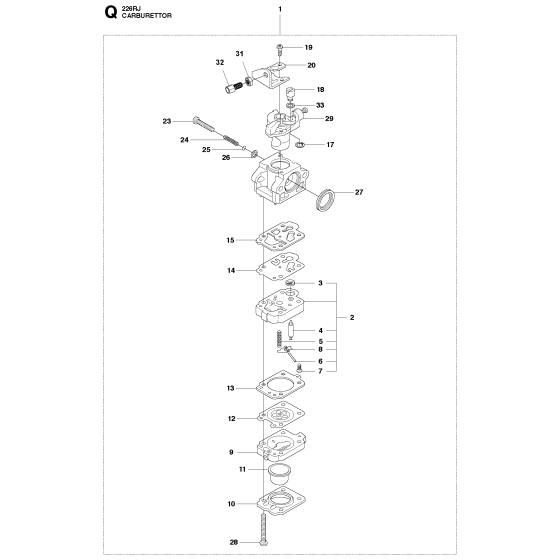 Carburetor Assembly for 226RJ