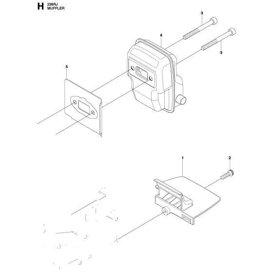 Muffler Assembly for 226RJ