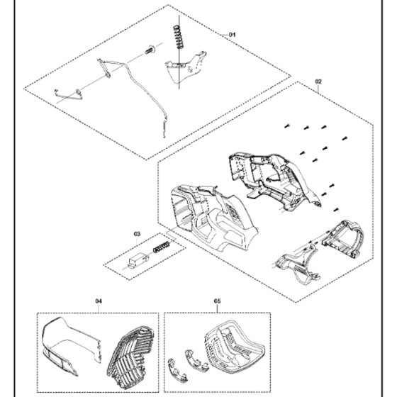 Handle Assembly for Husqvarna 230iB