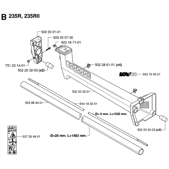 Tower Assembly for Husqvarna 232R