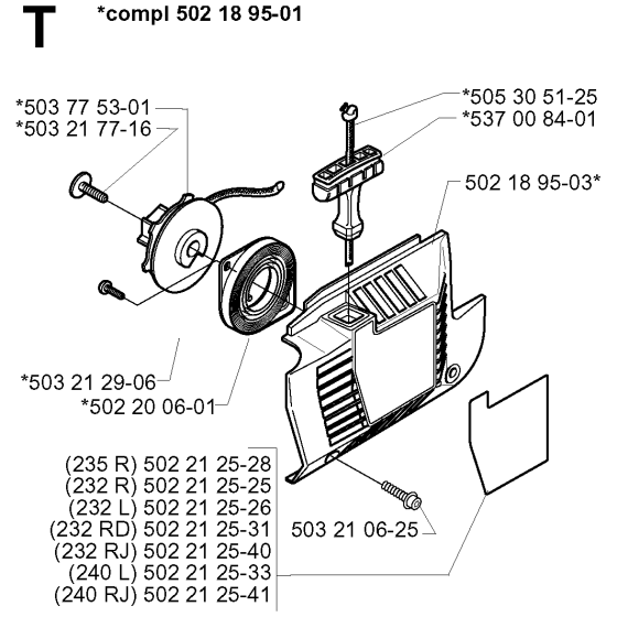 Starter Assembly for Husqvarna