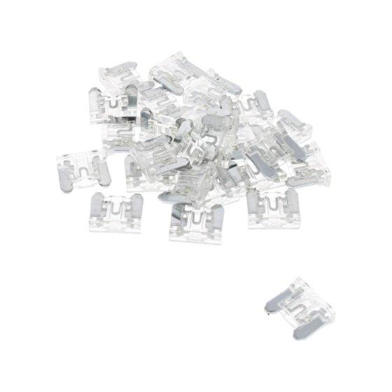 25 AMP Clear Low Profile Mini Blade Fuses (25 Pack)