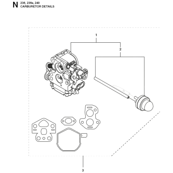 Carburetor for Husqvarna 236