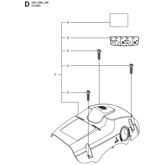 Cover Assembly for Husqvarna 236e