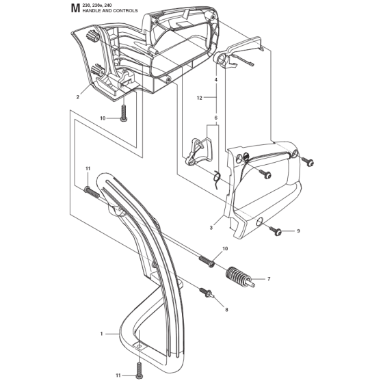 Handle & Controls for Husqvarna 236e