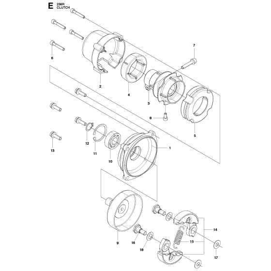 Clutch Assembly for Husqvarna 236R