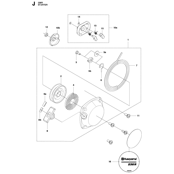 Starter Assembly for Husqvarna 236R