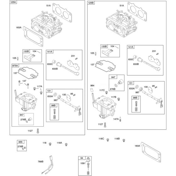 Carburettor Assembly for Briggs
