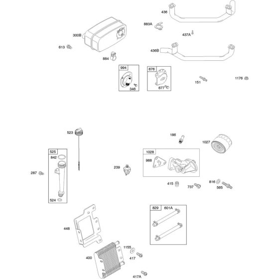 Exhaust System for Briggs & Stratton