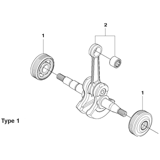 Crankshaft Assembly Husqvarna 240