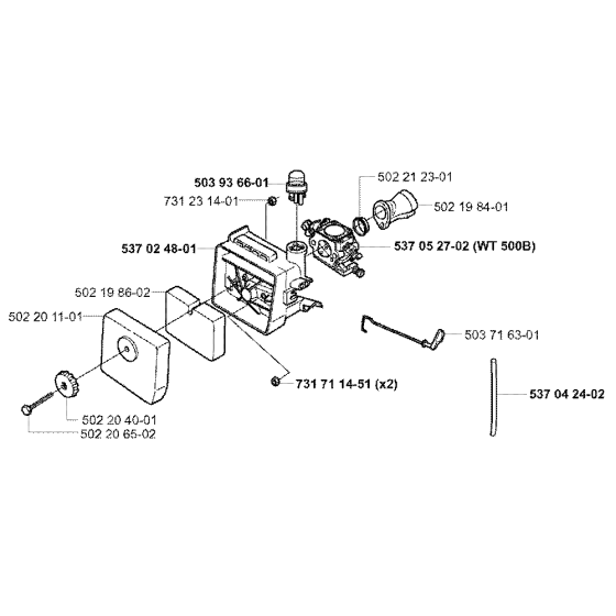 Carburetor & Air Filter for Husqvarna