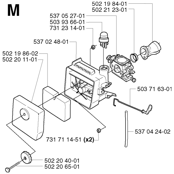 Carburetor & Air Filter for 240RJ