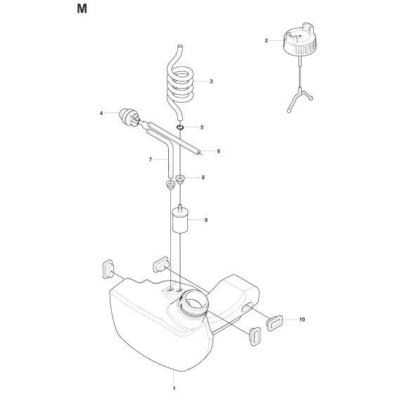 Fuel Tank Assembly for Husqvarna