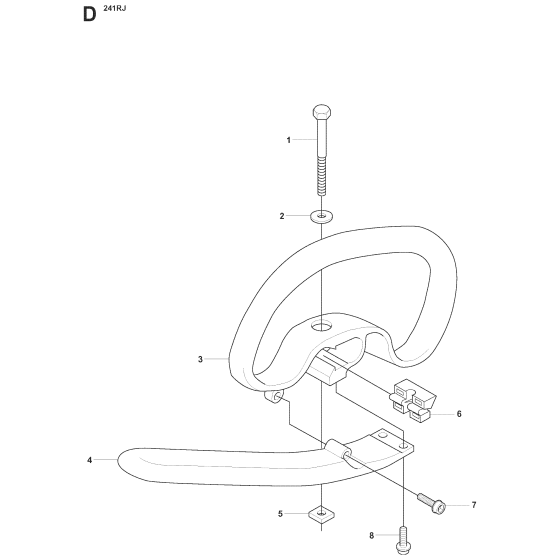Handle Assembly for Husqvarna 241RJ