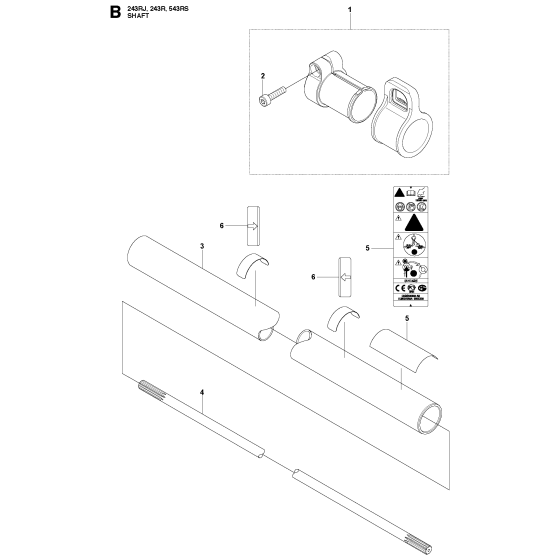 Shaft Assembly for Husqvarna 243R