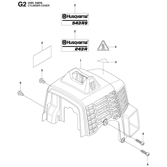 Cylinder Cover for Husqvarna 243R
