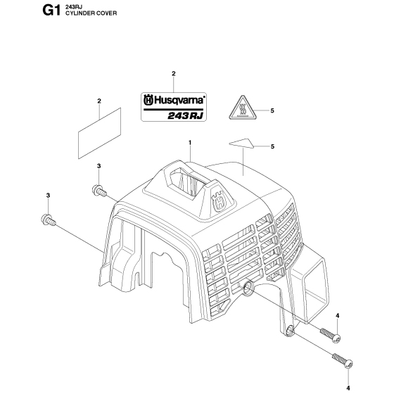 Cylinder Cover for Husqvarna 243RJ