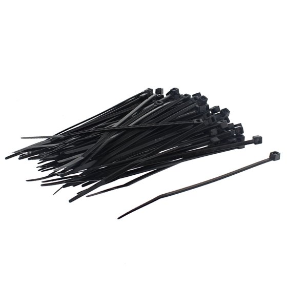 Cable Ties 2.5mm x 100mm Black Nylon - 100 Pack