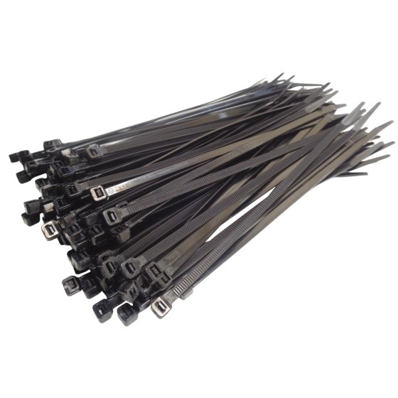 Cable Ties Assorted Sizes 100-370mm Black Nylon - 200 Pack