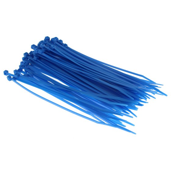 Cable Ties Blue 4.8mm x 200mm Nylon 100 Pack
