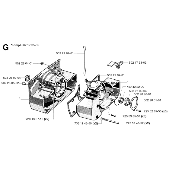 Crankcase Assembly for 250R