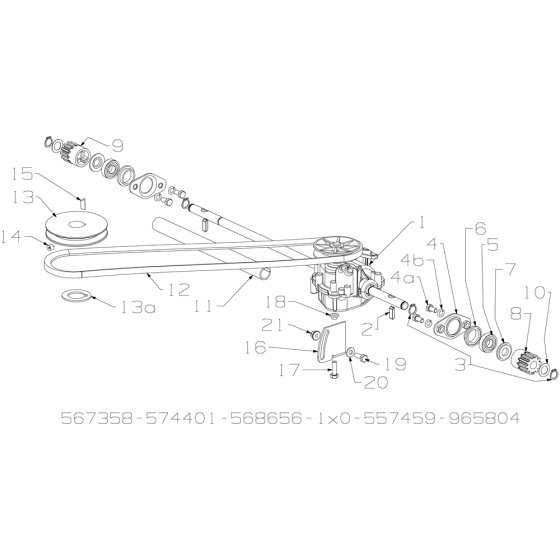Gearbox Assembly for Masport 250ST