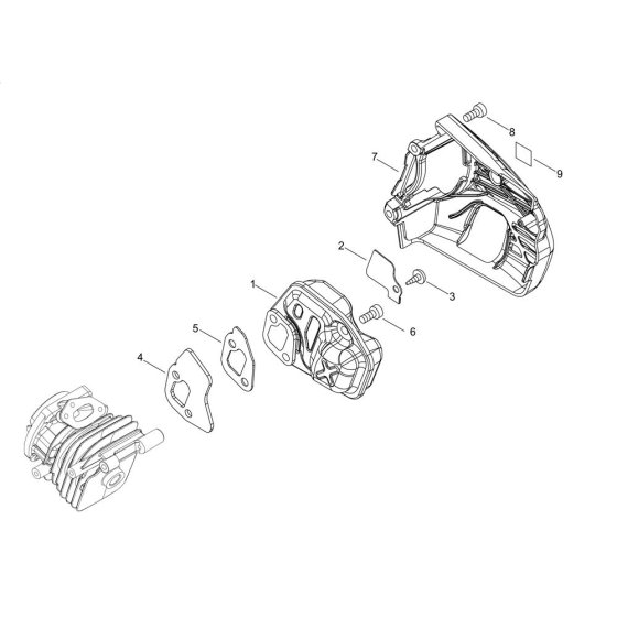 Muffler for Shindaiwa 250TCS