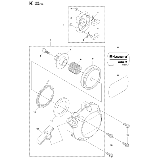 Starter Assembly for Husqvarna 253R