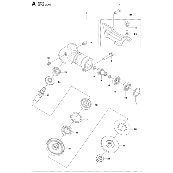 Gear Assembly for Husqvarna 253RB