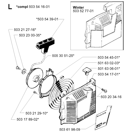 Starter Assembly for Husqvarna 257