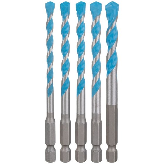 5 Piece Bosch Expert Multi-Construction Drill Bit Set - Hex-9, Multi-Purpose
