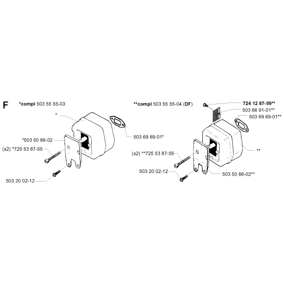 Muffler Assembly for 262xp