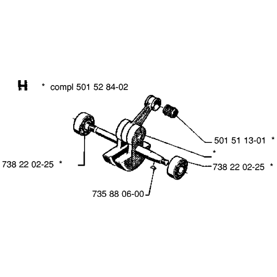 Crankshaft Assembly for Husqvarna