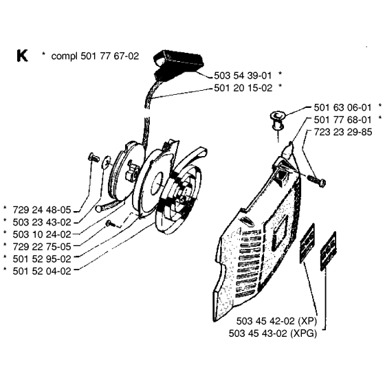 Starter Assembly for Husqvarna 266