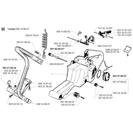 Fuel Tank & Handle Assembly