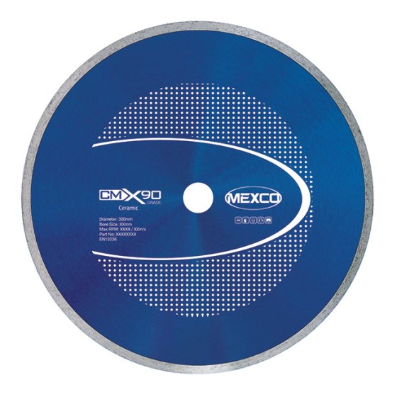Mexco 300mm Ceramic X90 Grade 25.4mm Diamond Blade Bore