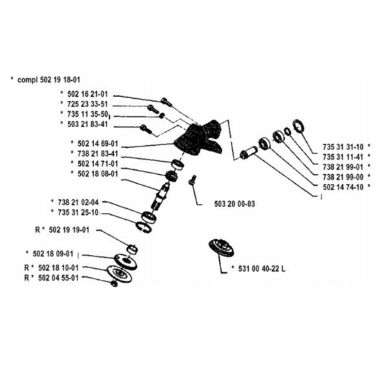 Bevel Gear for Husqvarna 26 LC