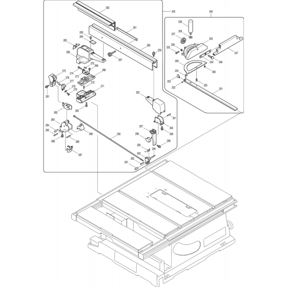 Makita 2704 Main Assembly