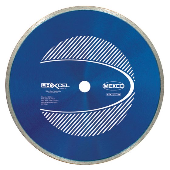 Mexco 350mm Diamond Blade Ultra Hard Materials XCEL Grade