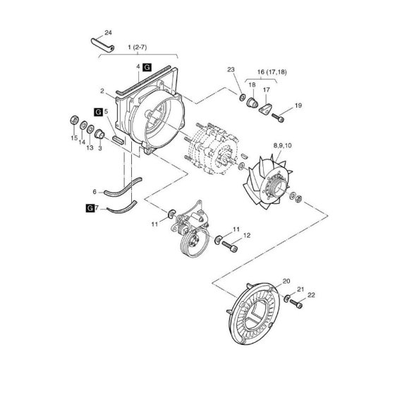 Blower Assembly for Hatz 2L41C