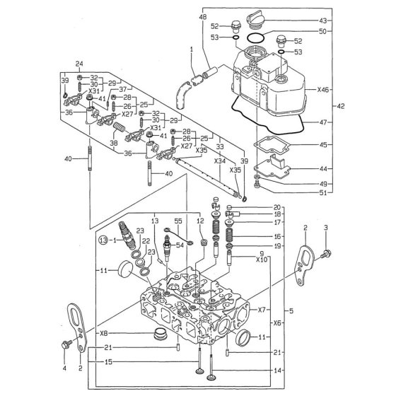 Cylinder Head, Bonnet Assembly
