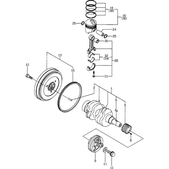 Crankshaft & Piston Assembly