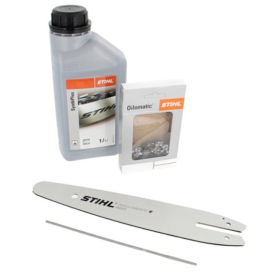 14" .325"P 1.6mm (.063") Chain Bar Oil & File Kit for Stihl MS250 Chainsaws