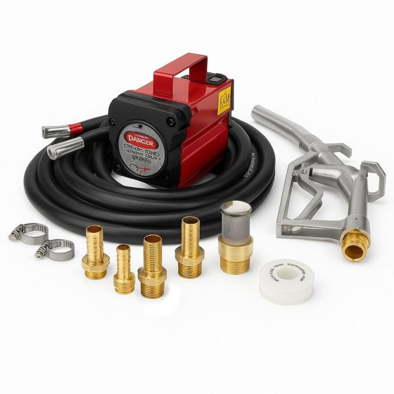 Diesel Pump 24v with Hose & Gun Kit for Fuel Transfer - 40 L/min